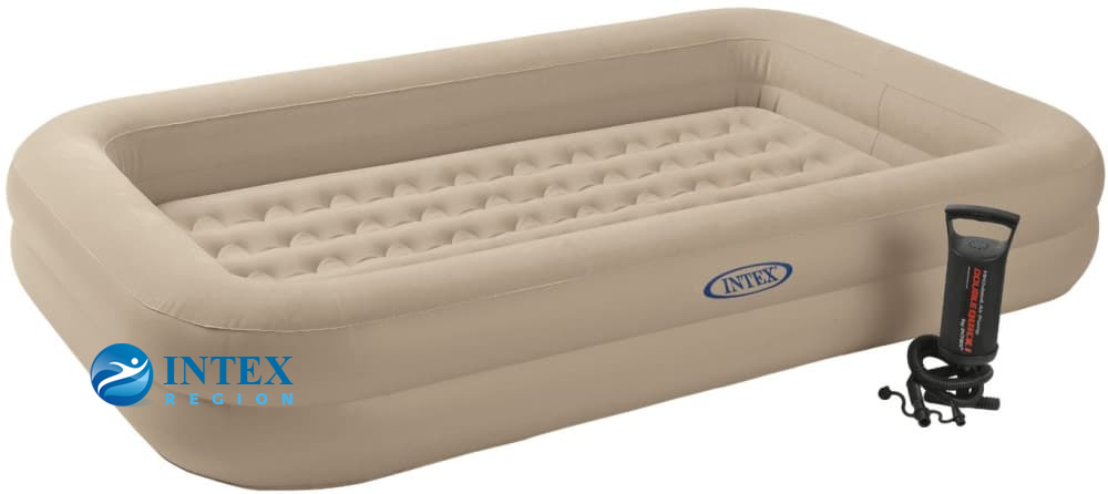 66810 Детский надувной матрас Kidz Travel Bed Set, 107х168х25см с ручным насосом