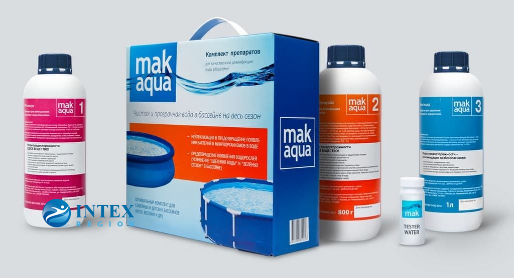MAK Aqua комплект препаратов с хлором для дезинфекции